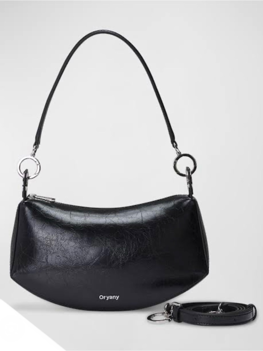 NWT ORYANY HELEN Patent Cow Leather Crossbody Bag, Black
